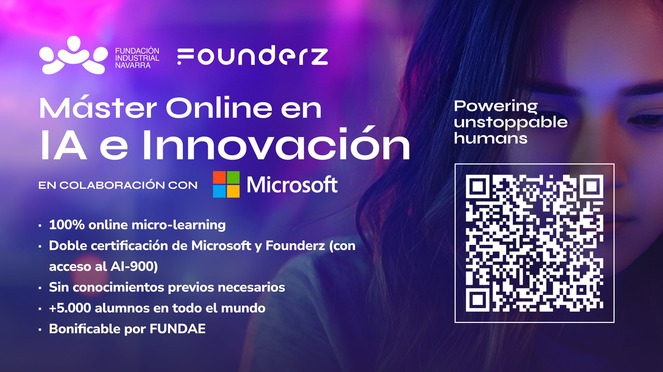 Imagen de la noticia Fundación Industrial Navarra se asocia con Founderz para ofrecer formación en colaboración con Microsoft en Navarra